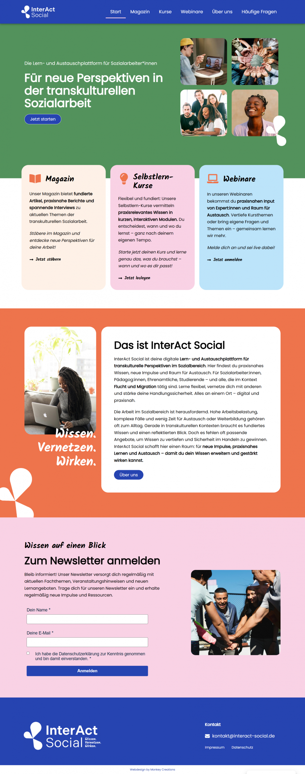 Webdesign Referenzen_Hamburg_Monkey Creations_Interact Social
