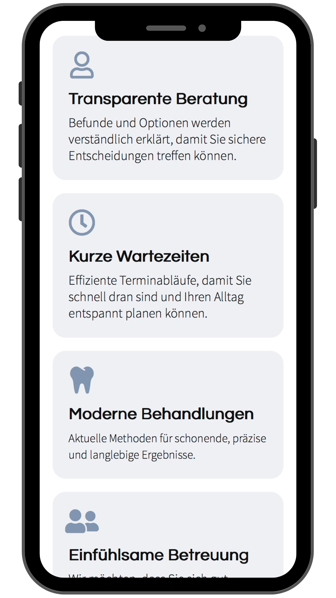 Webdesign fuer Zahnärzte_Hamburg_Beispiel Website Phone