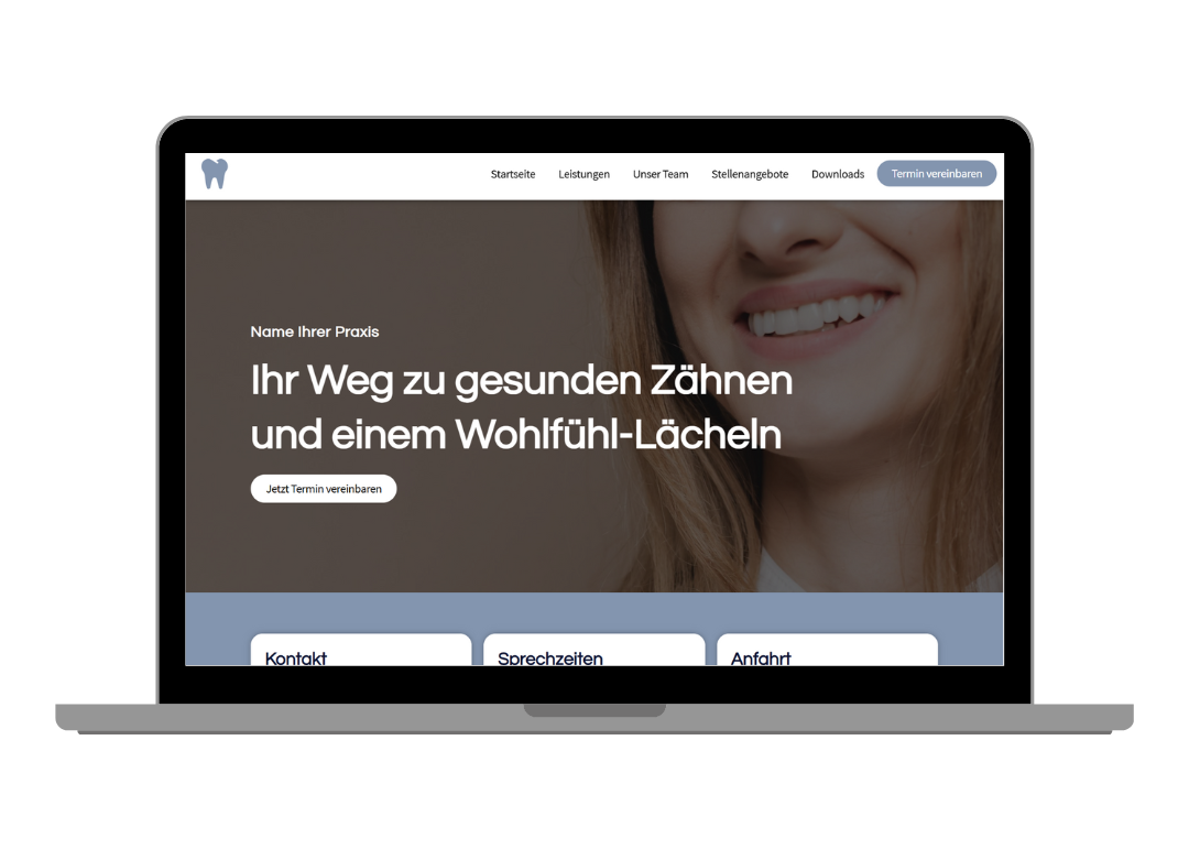 Webdesign fuer Zahnärzte_Hamburg_Beispiel Website Desktop