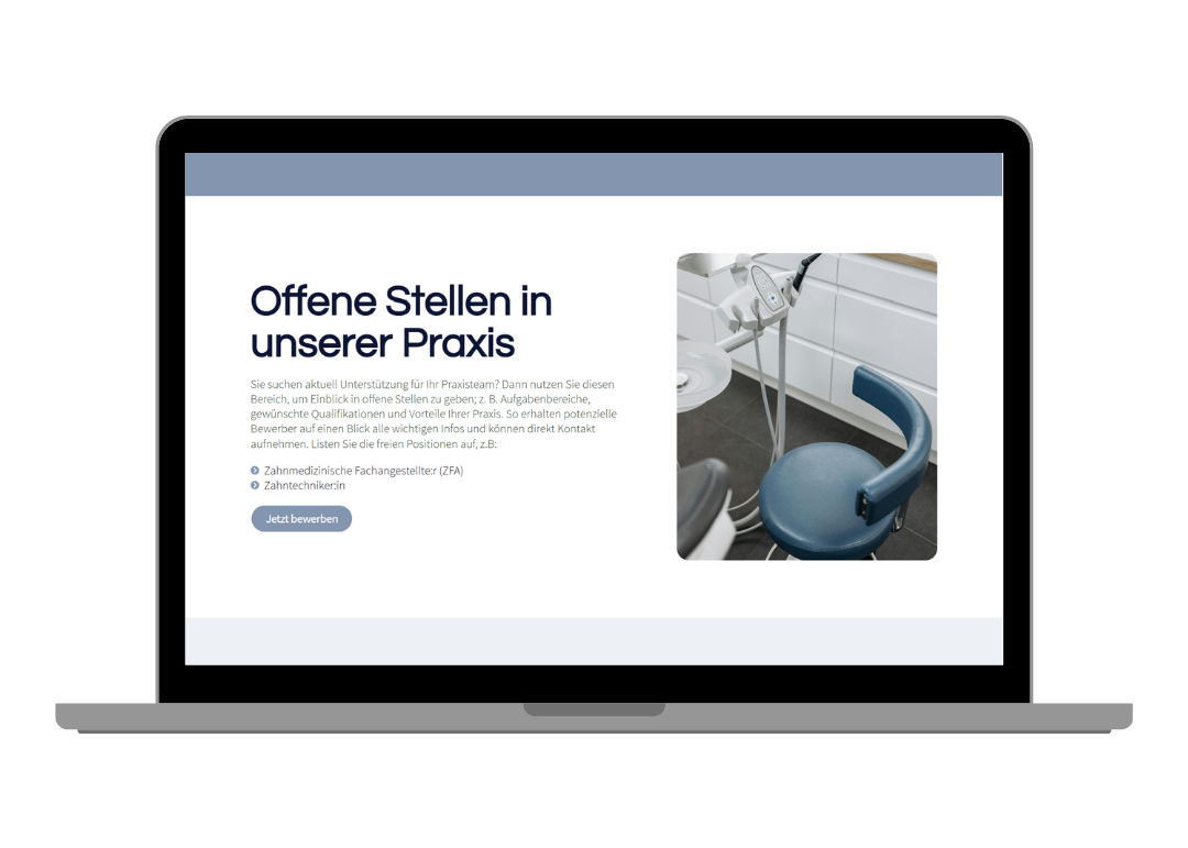 Webdesign fuer Zahnärzte_Hamburg_Beispiel Website Desktop