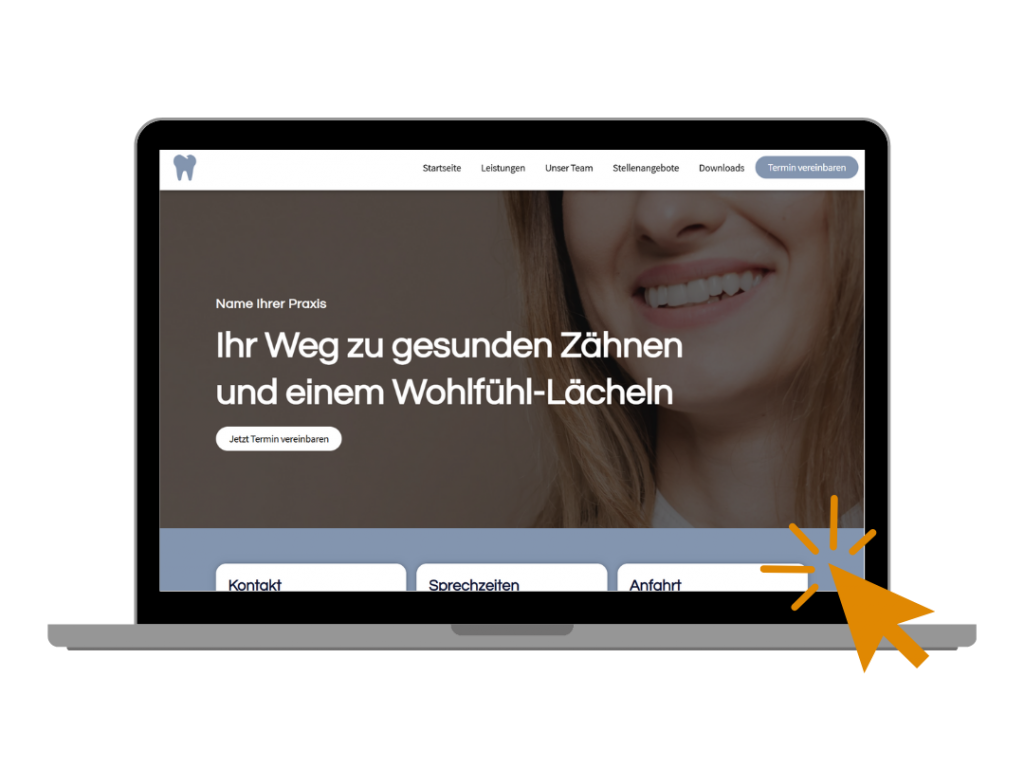 Webdesign fuer Zahnärzte_Hamburg_Beispiel Website Desktop Ansicht