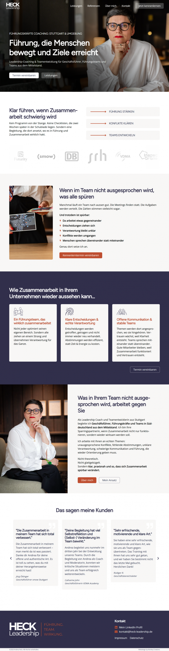Andrea Heck_Website für Führungskräfte Coaching